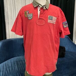 RARE NWT Vintage Ralph Lauren Mountain Expedition Men's Polo with Patches Large